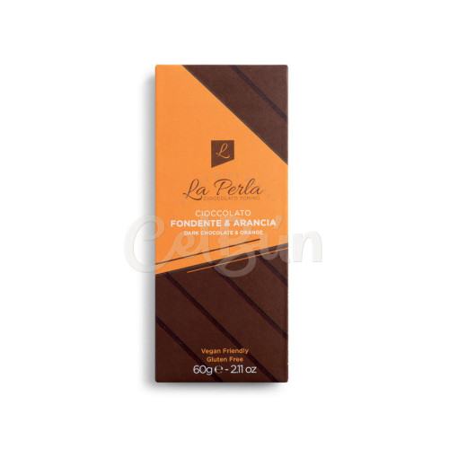 Ciocolată neagră cu portocală (minim 61% cacao) - 60 g